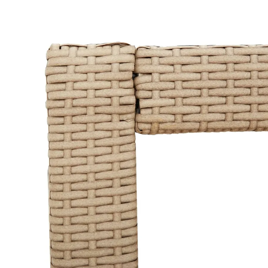 Table d'appoint de jardin dessus en bois beige 100x40x75 cm - 9