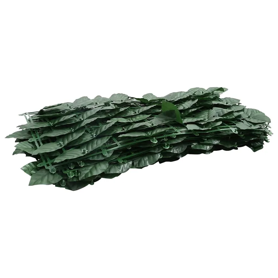 Écran de balcon avec feuilles vert foncé 200x100 cm - 3