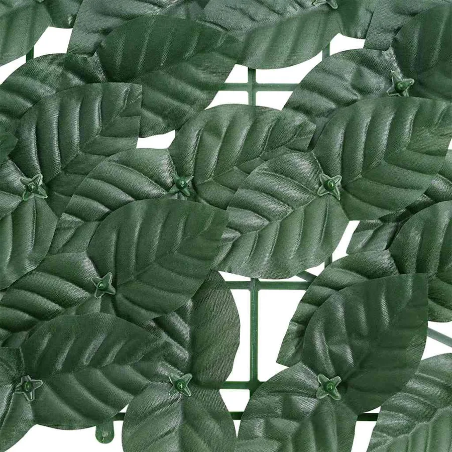Écran de balcon avec feuilles vert foncé 200x100 cm - 4