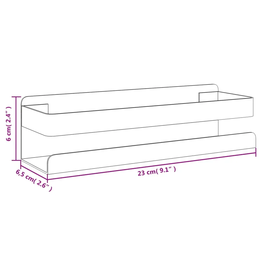 Étagère de douche 23x6,5x6 cm acier inoxydable 304 brossé - 8