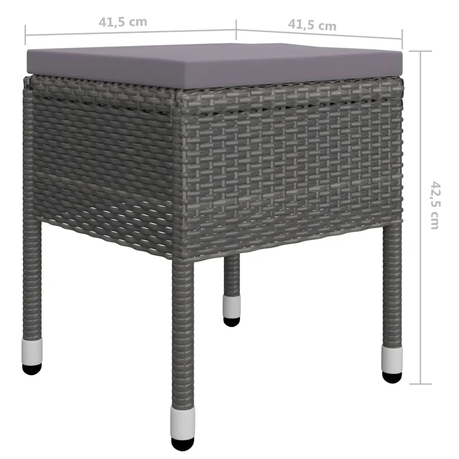 Ensemble à manger de jardin 5 pcs Gris - 16