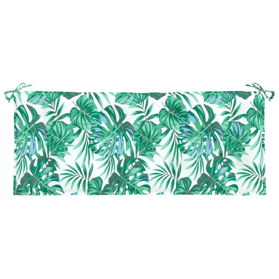 Coussin de banc de jardin motif de feuilles 120x50x7 cm - 2