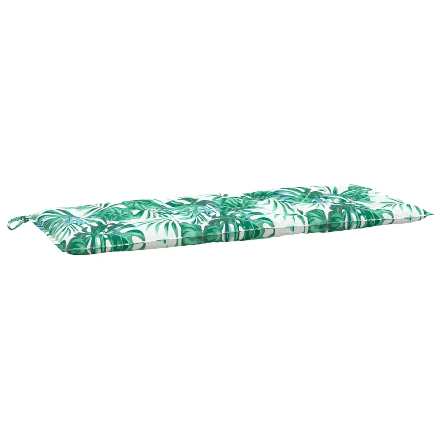 Coussin de banc de jardin motif de feuilles 120x50x7 cm - 4