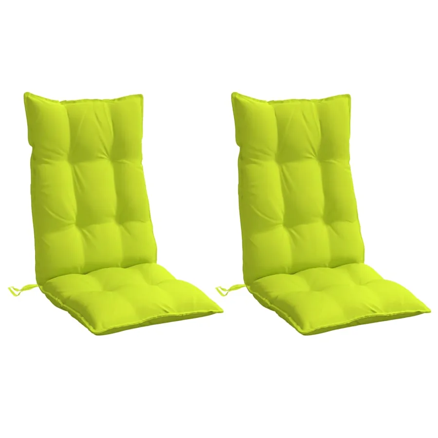 Coussins de chaise à dossier haut lot de 2 vert vif - 3