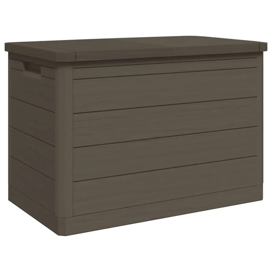 Boîte à coussins d'extérieur brun 77,5x44,5x53 cm polypropylène - 7