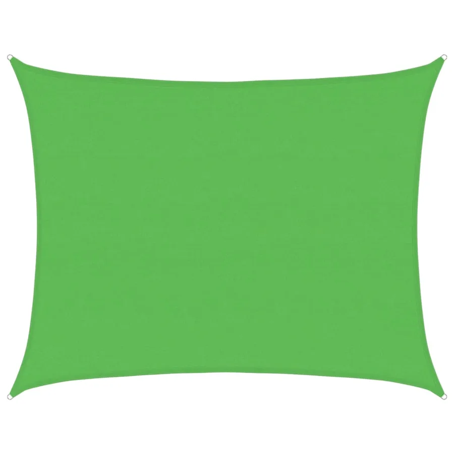 Voile d'ombrage 160 g/m² Vert clair 6x7 m PEHD - 2