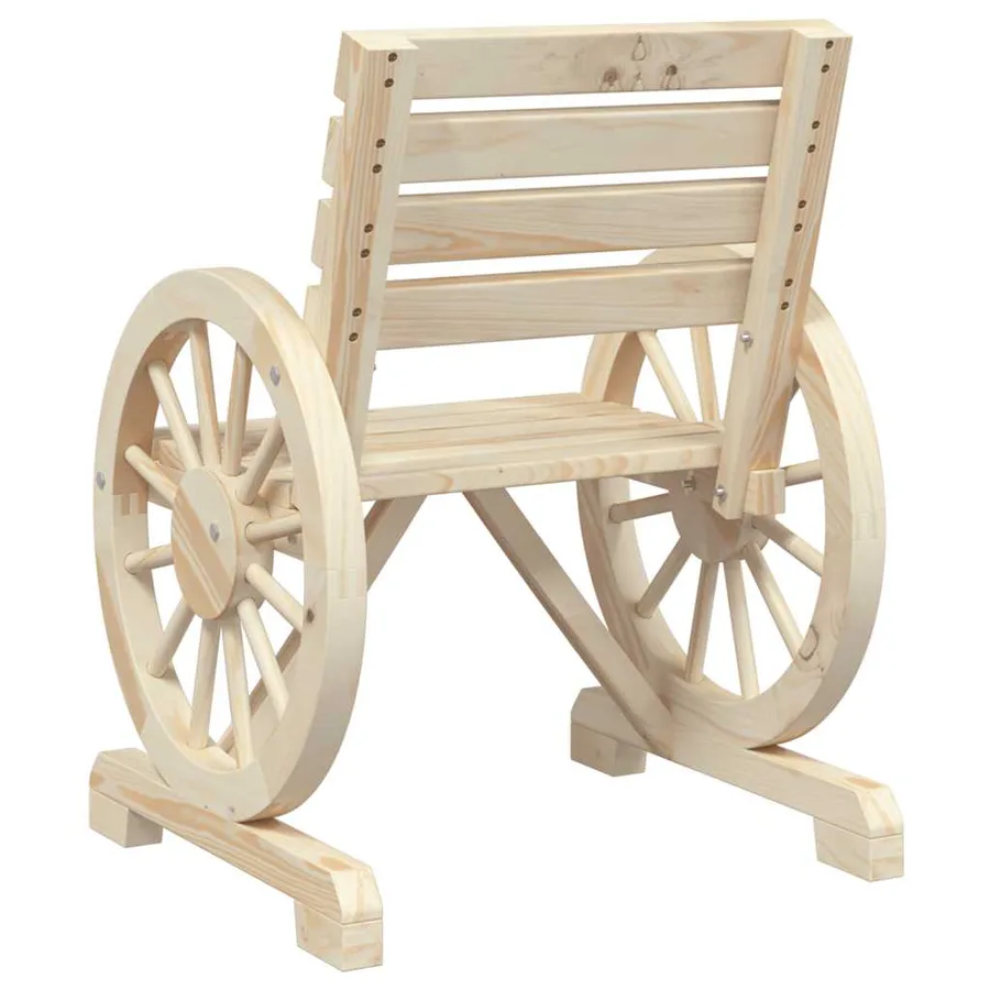 Chaises de jardin lot de 2 58x58x78,5 cm bois de sapin massif - 7