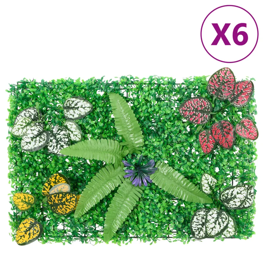Clôture à plantes artificielles 6 pcs vert 40x60 cm