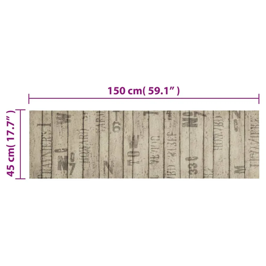 Tapis de cuisine lavable impression de clôture 45x150cm velours - 5