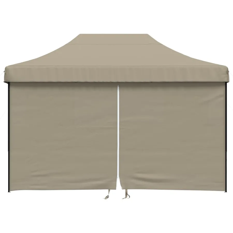 Tente de réception pliable escamotable 4 parois latérales taupe - 3