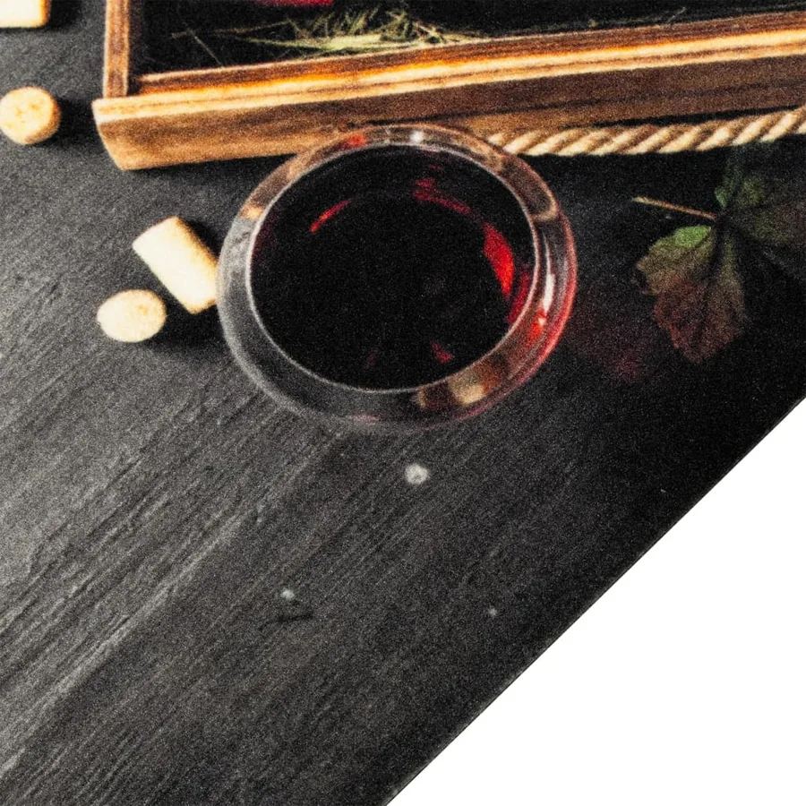 Tapis de cuisine lavable bouteille de vin 60x300 cm velours - 3