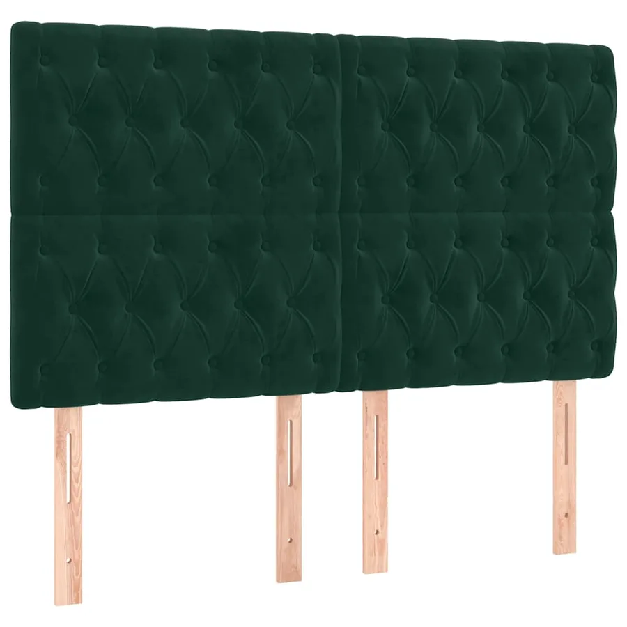 Sommier à lattes de lit et matelas Vert foncé 140x200cm Velours - 6