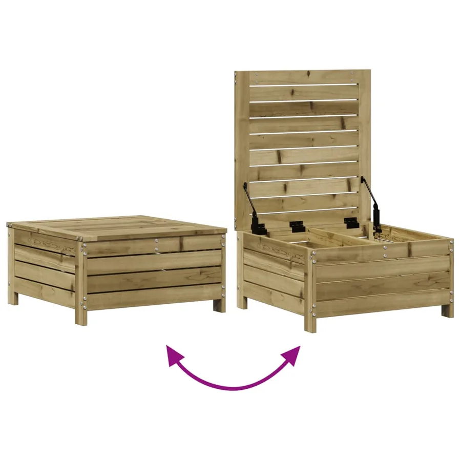 Salon de jardin 6 pcs avec coussins bois de pin imprégné - 7