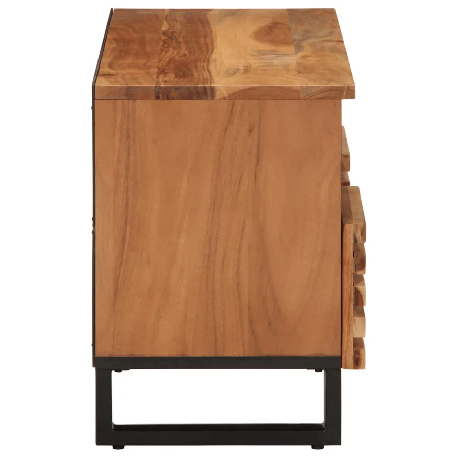 Meuble TV 100x34x46 cm bois d'acacia massif - 4