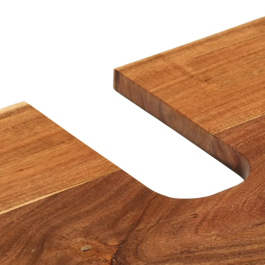 Ensemble de meubles de salle de bain 2 pcs bois massif d'acacia - 8