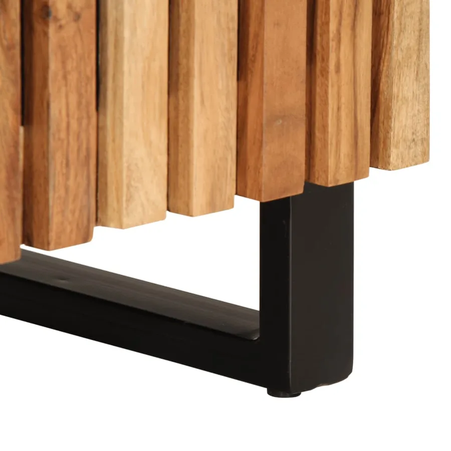 Ensemble de meubles de salle de bain 2 pcs bois massif d'acacia - 9