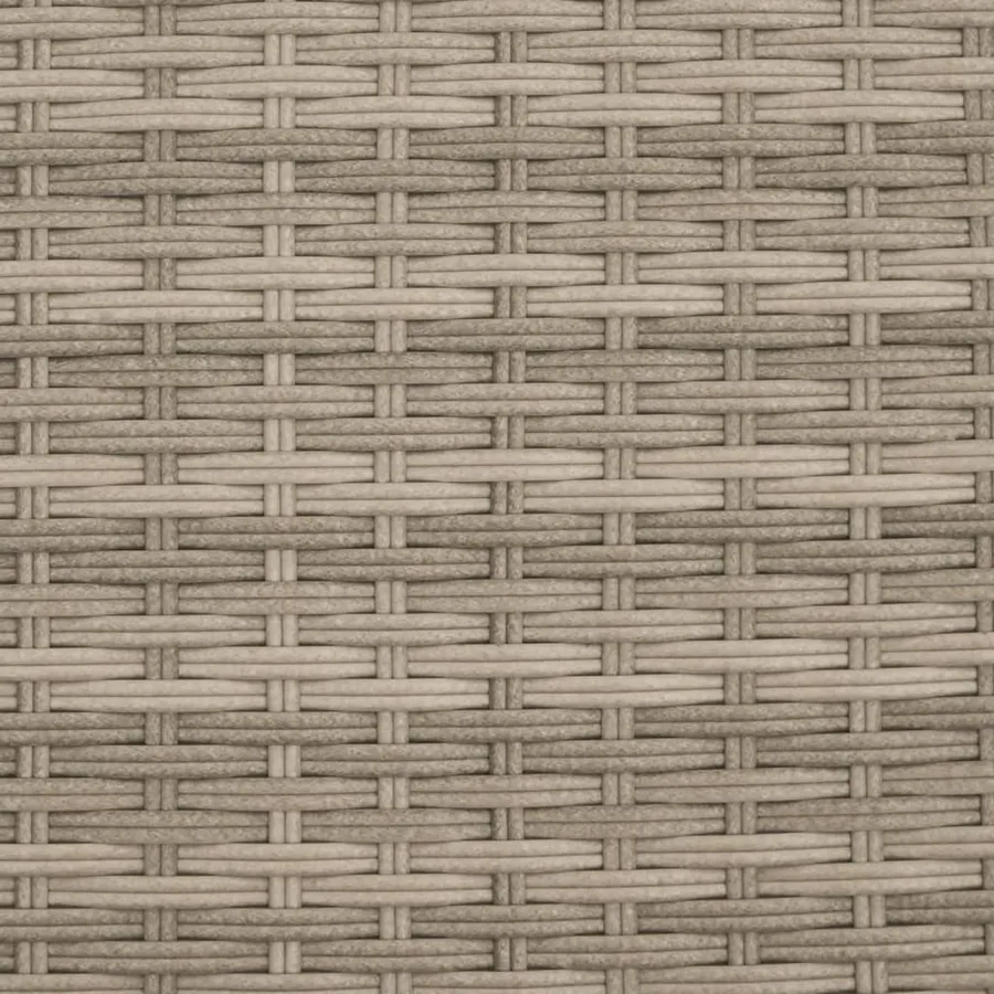 Chaise longue avec coussins gris clair résine tressée - 8
