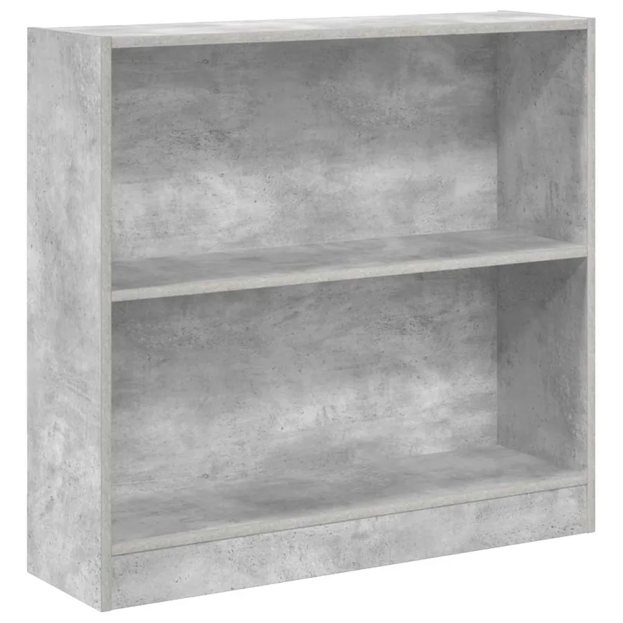 Bibliothèque Gris béton 80x24x75 cm Bois d'ingénierie - 2