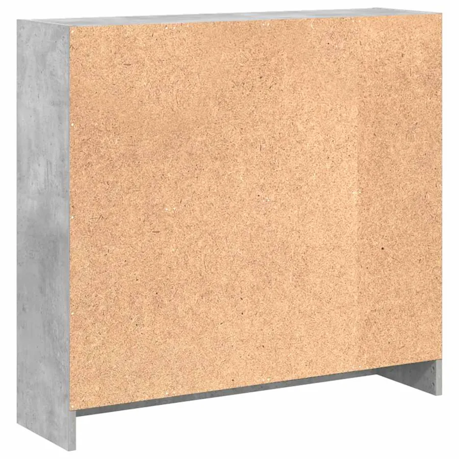 Bibliothèque Gris béton 80x24x75 cm Bois d'ingénierie - 5