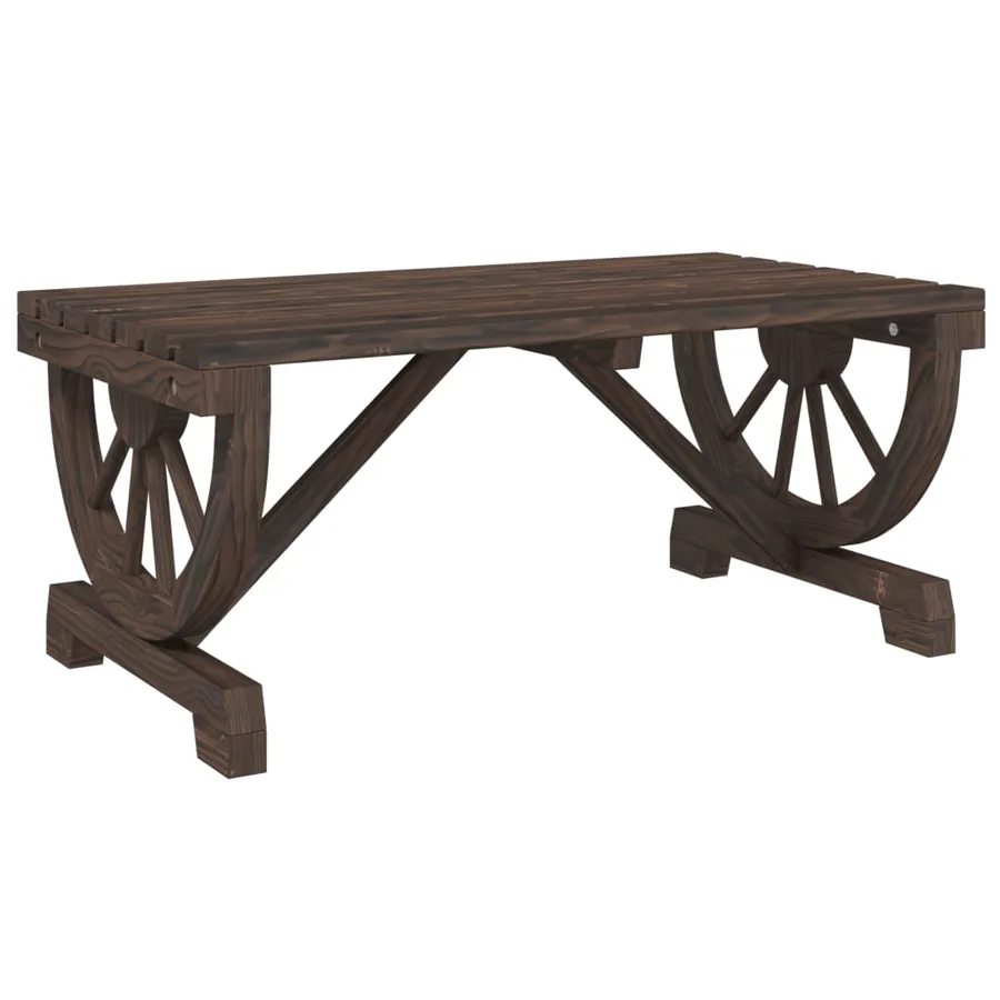 Table basse de jardin 90x50x40 cm bois de sapin massif - 2