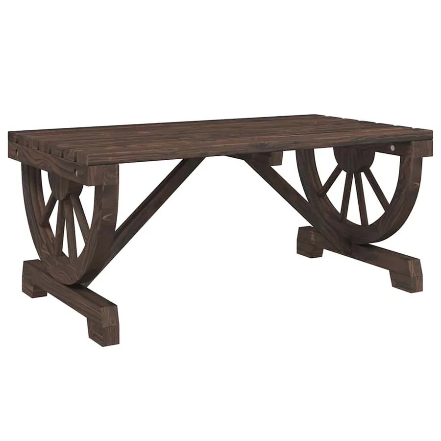 Table basse de jardin 90x50x40 cm bois de sapin massif - 6
