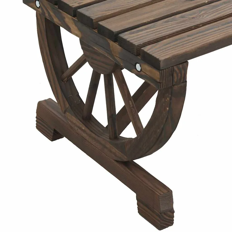 Table basse de jardin 90x50x40 cm bois de sapin massif - 7