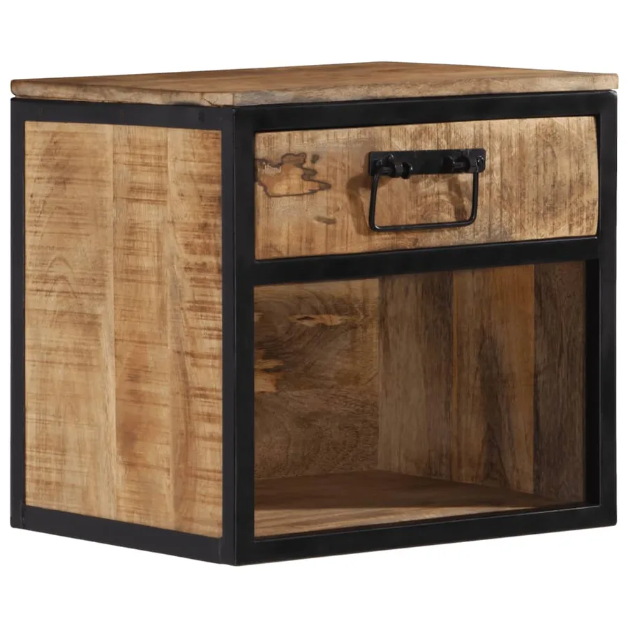 Table de chevet 40x35x40 cm bois de manguier massif - 11