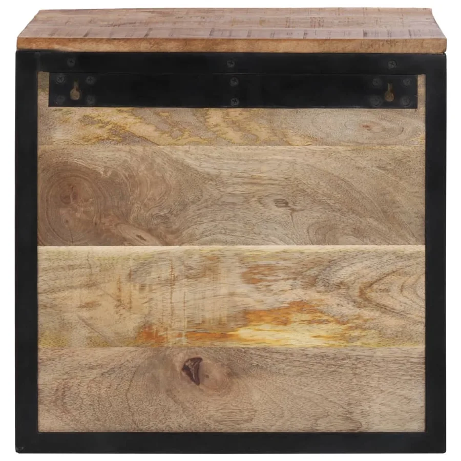 Table de chevet 40x35x40 cm bois de manguier massif - 6