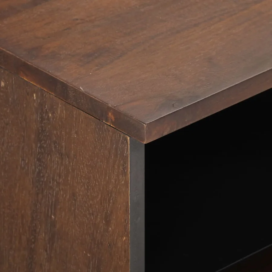 Meuble TV marron 70x34x46 cm bois massif de manguier - 7