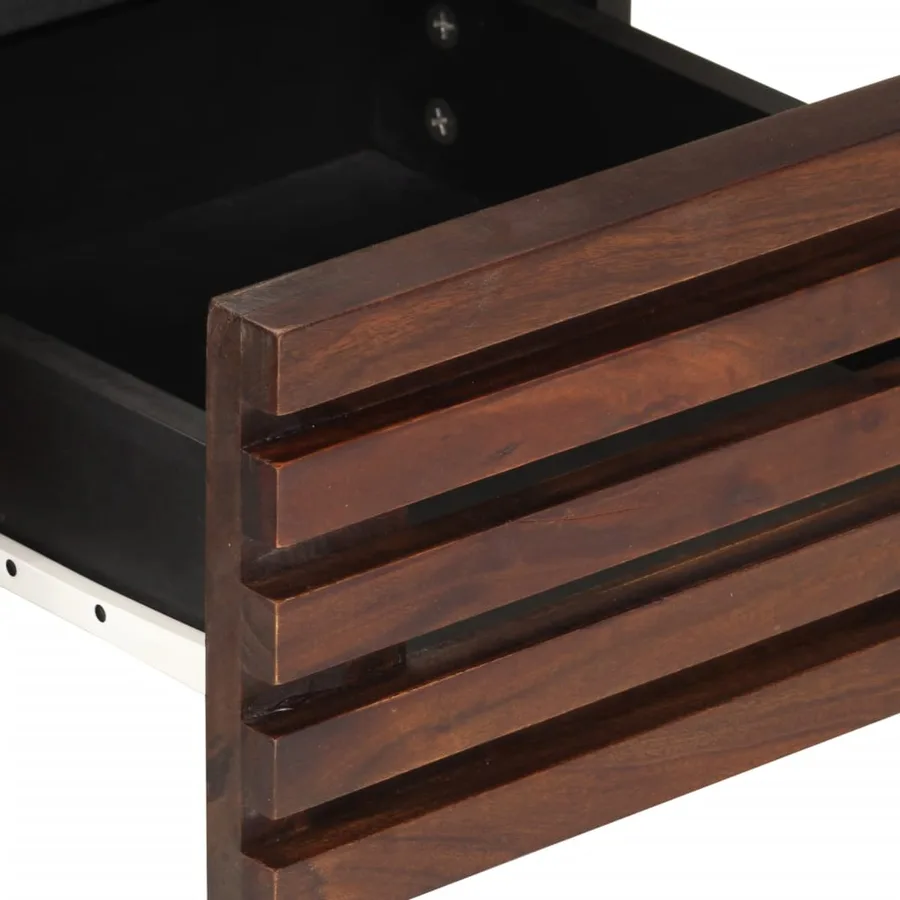 Meuble TV marron 70x34x46 cm bois massif de manguier - 8