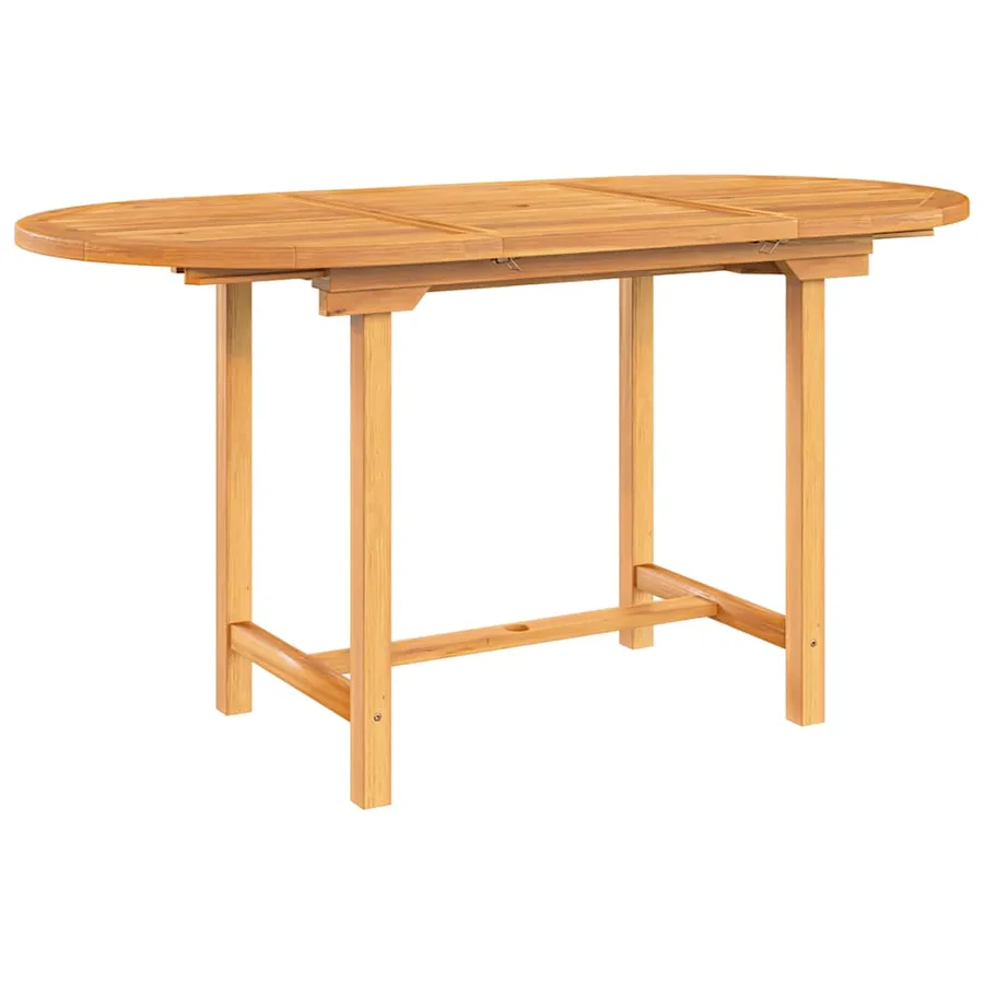Table extensible de jardin 110-160x80x75 cm bois de teck solide - 2