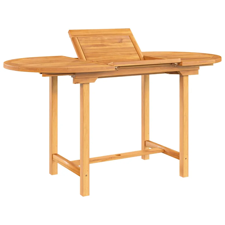 Table extensible de jardin 110-160x80x75 cm bois de teck solide - 4