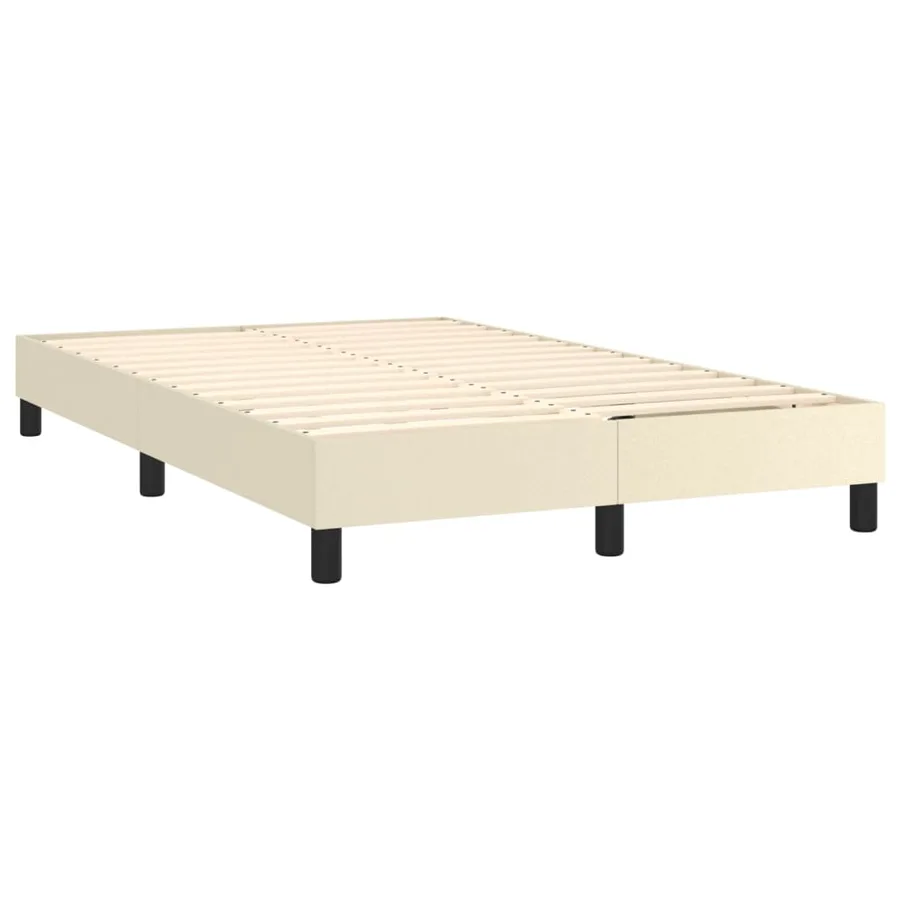 Sommier à lattes de lit avec matelas Crème 120x200cm Similicuir - 4