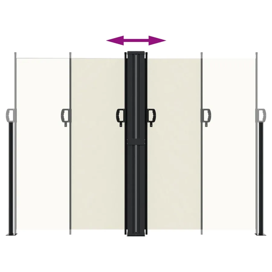Auvent latéral rétractable crème 180x600 cm - 5