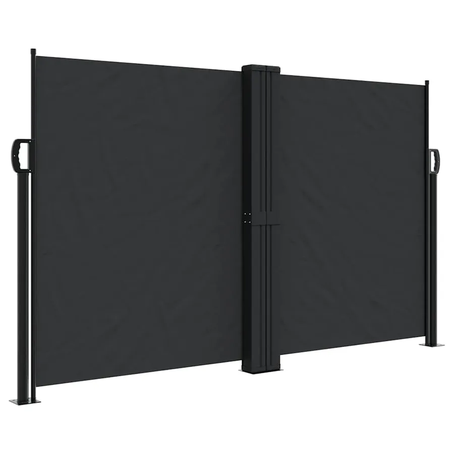 Auvent latéral rétractable noir 140x600 cm - 2
