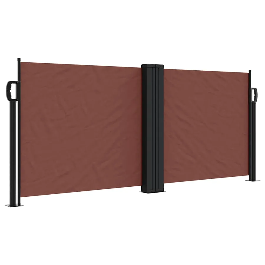 Auvent latéral rétractable marron 100x1000 cm - 2