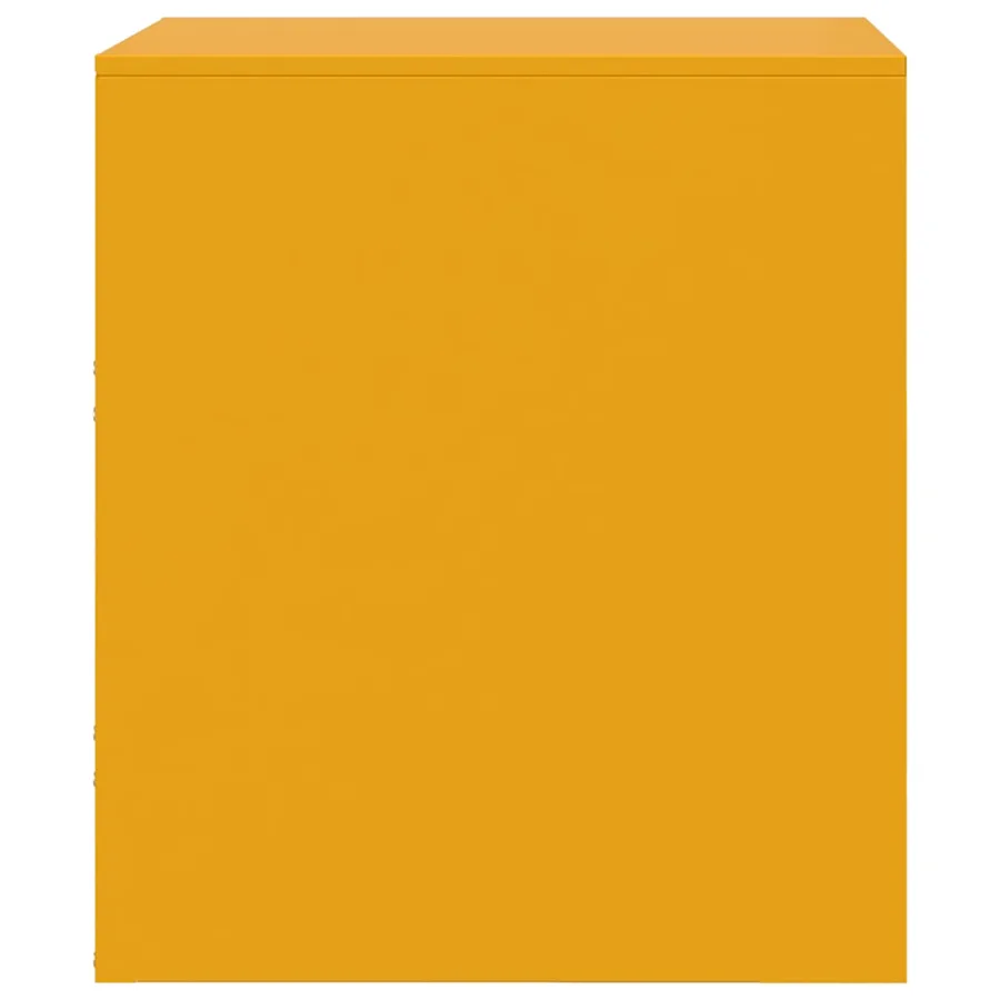 Tables de chevet 2 pcs jaune 34,5x39x44 cm acier - 8