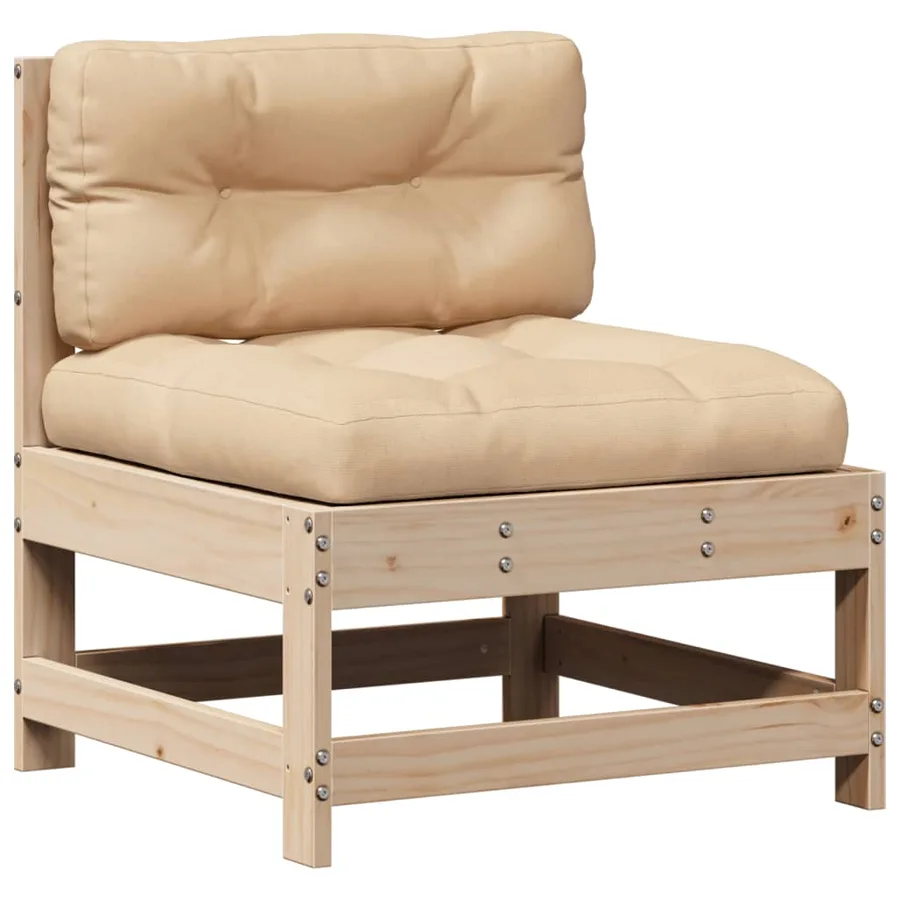 Salon de jardin 5 pcs avec coussins Bois de pin massif - 5