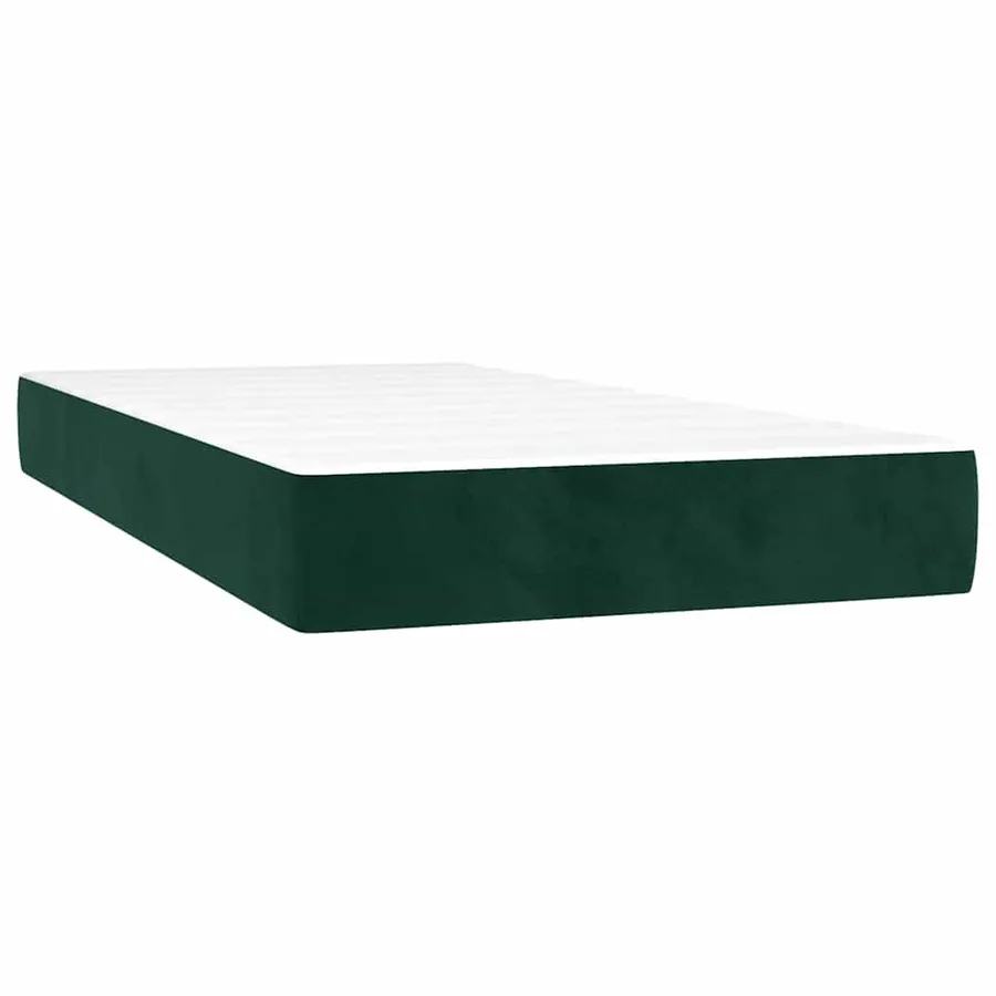 Sommier à lattes de lit matelas LED Vert foncé 90x200cm Velours - 6