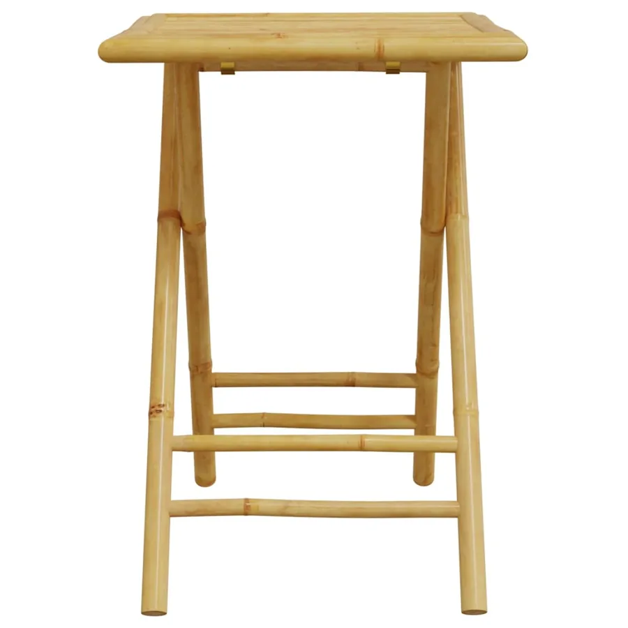 Table de jardin pliable 55x55x75 cm bambou - 4