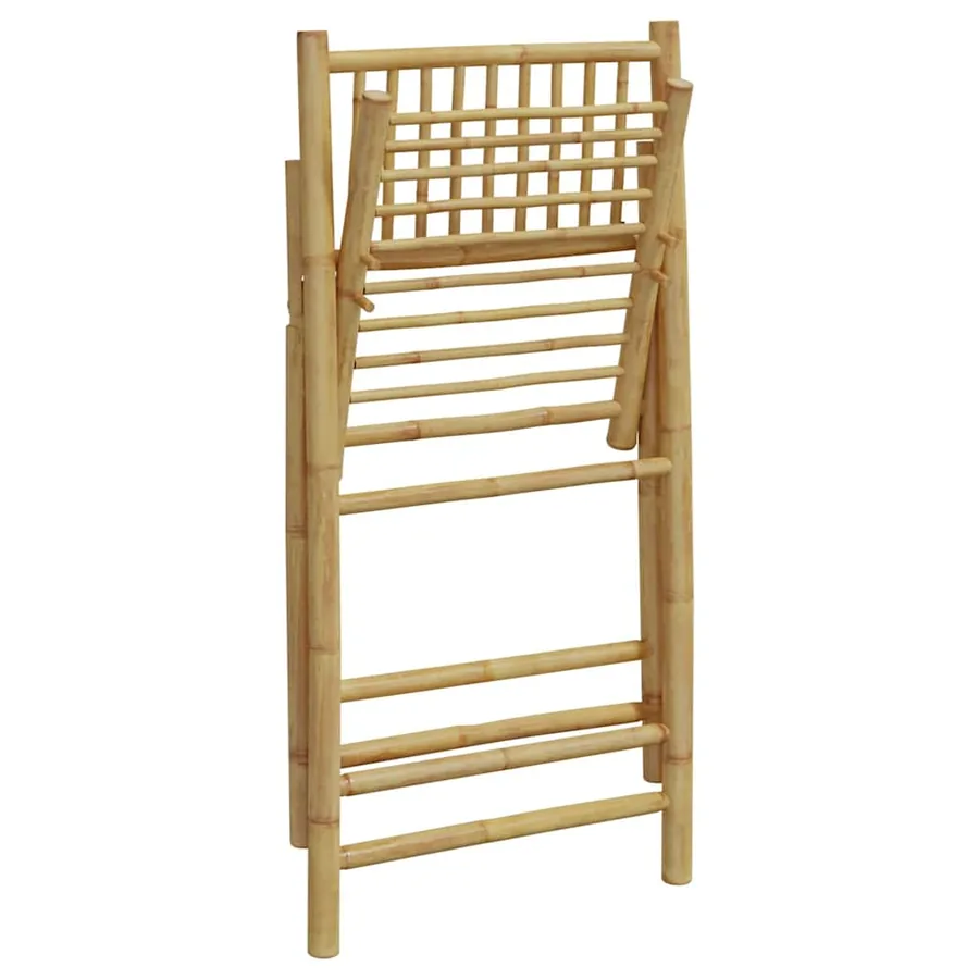 Chaises de bistro pliantes lot de 2 et coussins blanc crème - 8