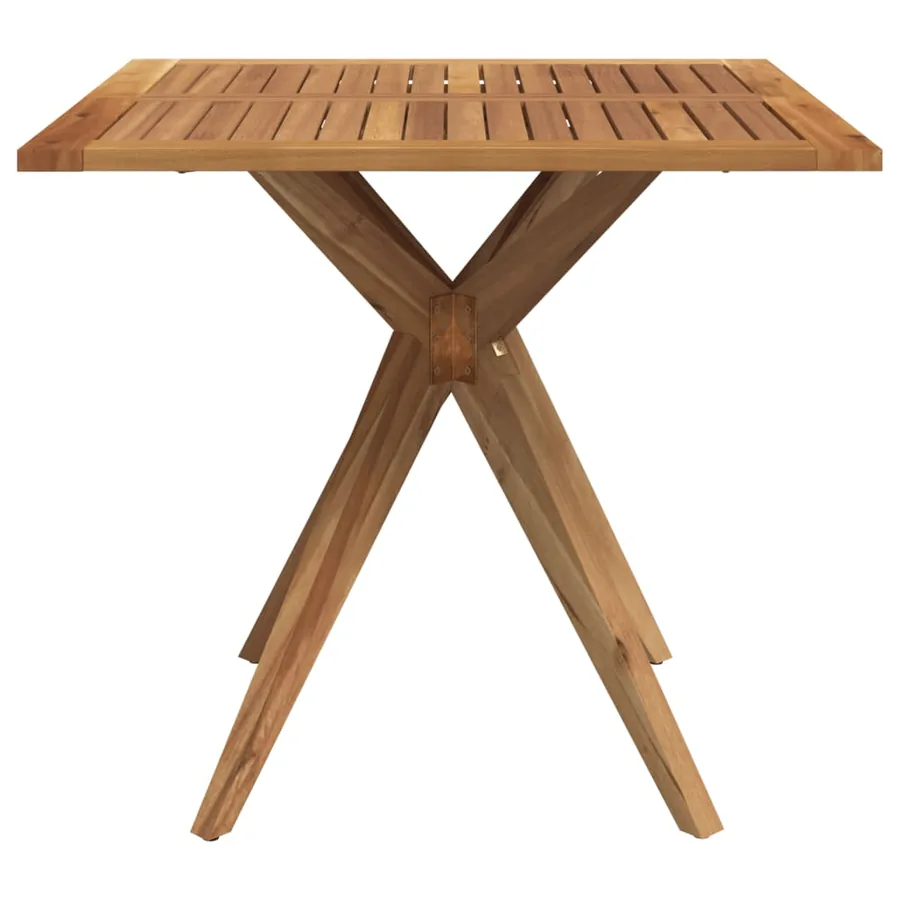Table de jardin carrée 85x85x75 cm bois d'acacia solide - 4