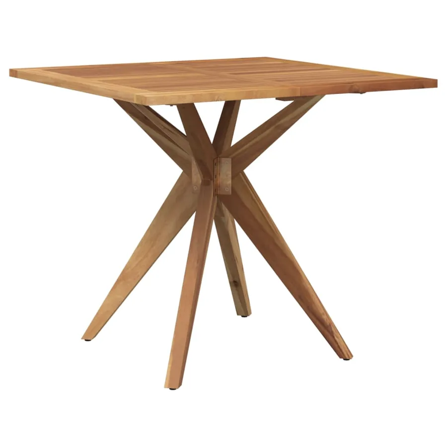 Table de jardin carrée 85x85x75 cm bois d'acacia solide - 5