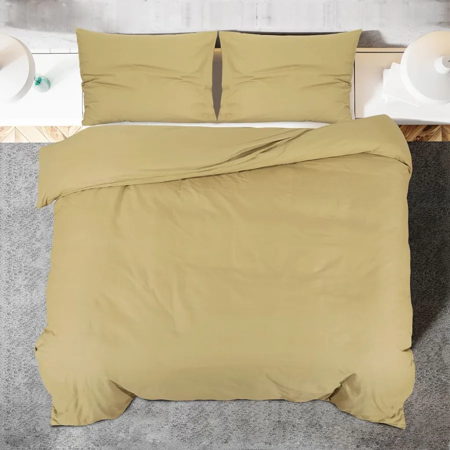 Ensemble de housse de couette Taupe 200x220 cm Microfibre - 5