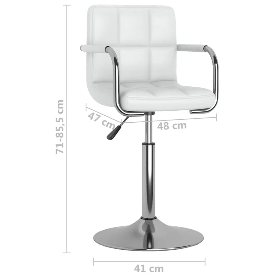 Chaises pivotantes à manger lot de 2 blanc similicuir - 10