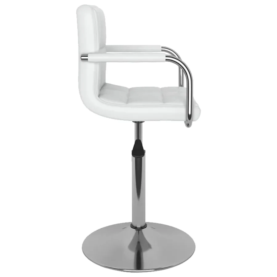 Chaises pivotantes à manger lot de 2 blanc similicuir - 5