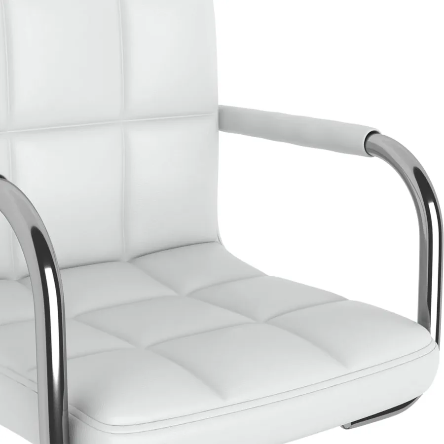Chaises pivotantes à manger lot de 2 blanc similicuir - 8