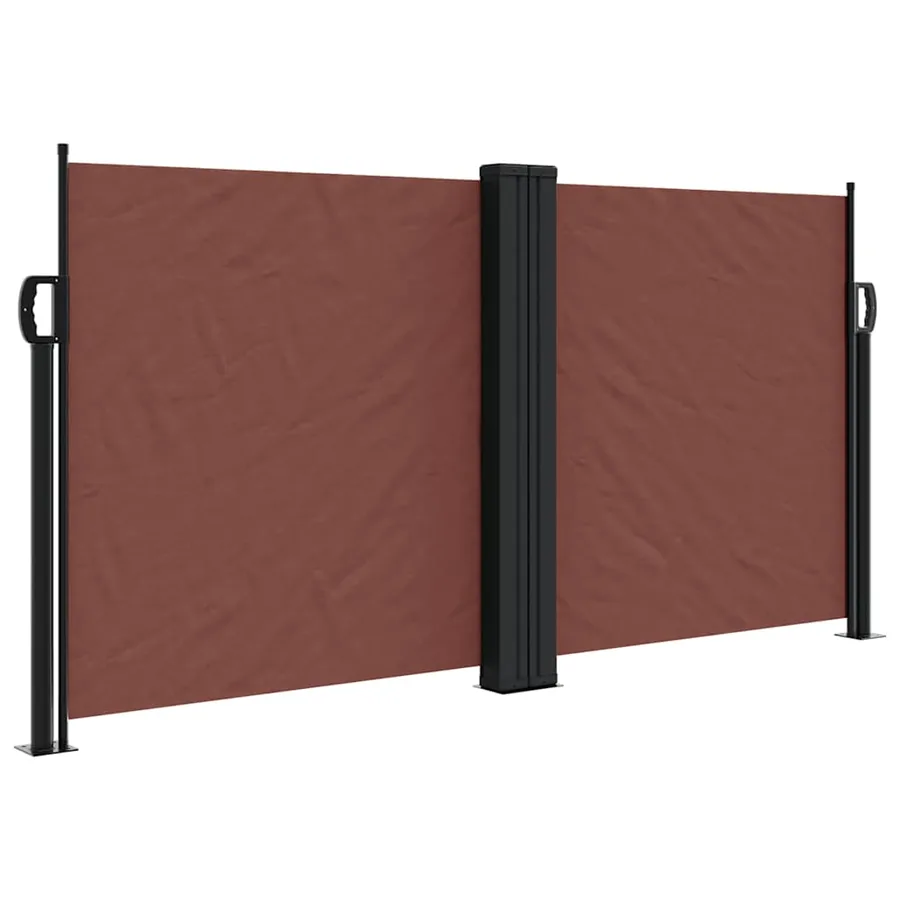 Auvent latéral rétractable marron 120x600 cm - 2
