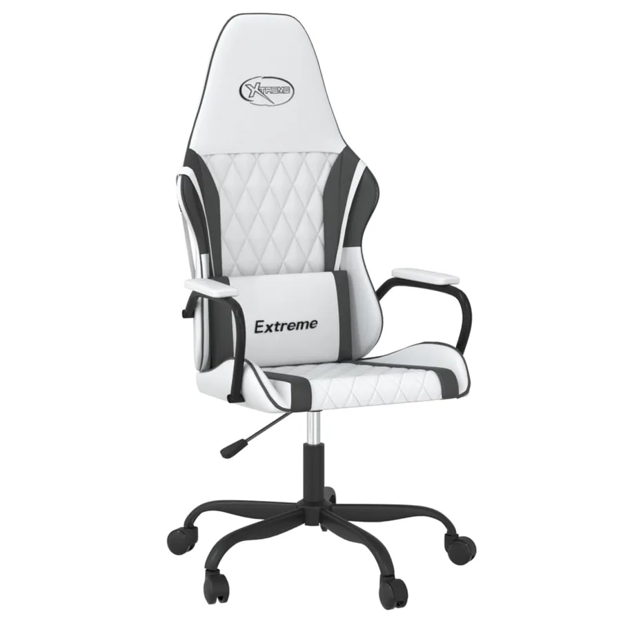 Chaise de jeu Blanc et noir Similicuir - 2