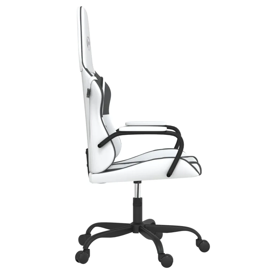 Chaise de jeu Blanc et noir Similicuir - 4